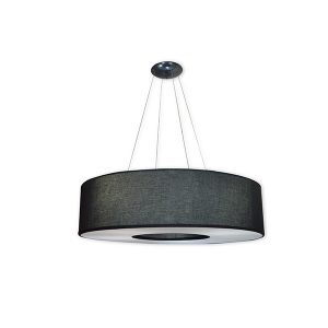 Lustre Pendente Redondo Preto - Cód. 4851
